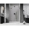 Mexen Lunar L drzwi prysznicowe uchylne lewe 160 cm, transparent, gun gray szczotkowany - 834SL-160-050-66-00-L