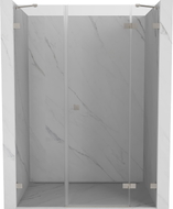 Mexen Lunar drzwi prysznicowe uchylne prawe 120 cm, transparent, nikiel szczotkowany - 834S-120-050-97-00-P