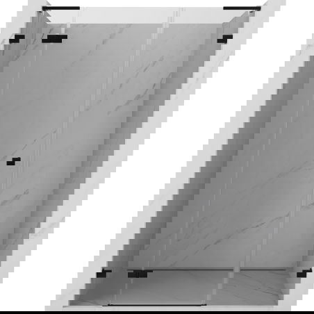 Mexen Lunar L drzwi prysznicowe uchylne lewe 120 cm, transparent, czarne - 834SL-120-050-70-00-L