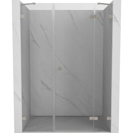Mexen Lunar drzwi prysznicowe uchylne prawe 155 cm, transparent, nikiel szczotkowany - 834S-155-050-97-00-P