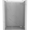 Mexen Lunar drzwi prysznicowe uchylne prawe 155 cm, transparent, nikiel szczotkowany - 834S-155-050-97-00-P