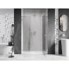 Mexen Lunar drzwi prysznicowe uchylne prawe 155 cm, transparent, nikiel szczotkowany - 834S-155-050-97-00-P