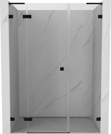Mexen Lunar L drzwi prysznicowe uchylne lewe 145 cm, transparent, czarne - 834SL-145-050-70-00-L