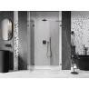 Mexen Lunar L drzwi prysznicowe uchylne lewe 130 cm, transparent, gun metal - 834SL-130-050-95-00-L