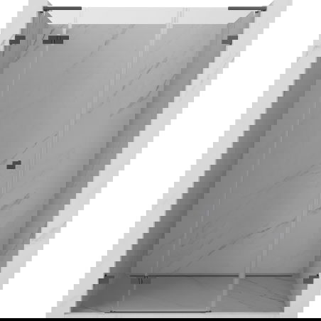 Mexen Lunar L drzwi prysznicowe uchylne lewe 150 cm, transparent, gun metal - 834SL-150-050-95-00-L