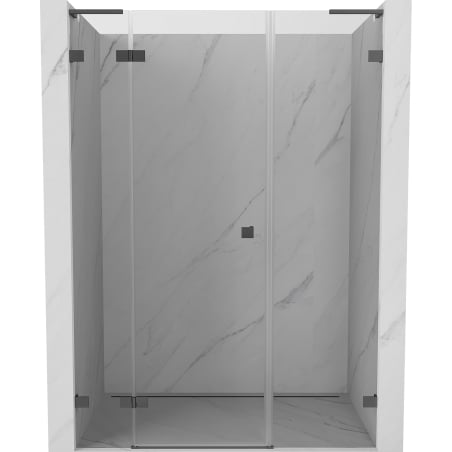 Mexen Lunar L drzwi prysznicowe uchylne lewe 160 cm, transparent, gun metal - 834SL-160-050-95-00-L