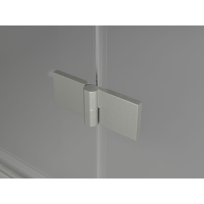 Mexen Lunar L drzwi prysznicowe uchylne lewe 130 cm, transparent, nikiel szczotkowany - 834SL-130-050-97-00-L