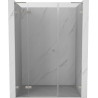 Mexen Lunar L drzwi prysznicowe uchylne lewe 135 cm, transparent, nikiel szczotkowany - 834SL-135-050-97-00-L