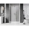 Mexen Lunar L drzwi prysznicowe uchylne lewe 135 cm, transparent, nikiel szczotkowany - 834SL-135-050-97-00-L