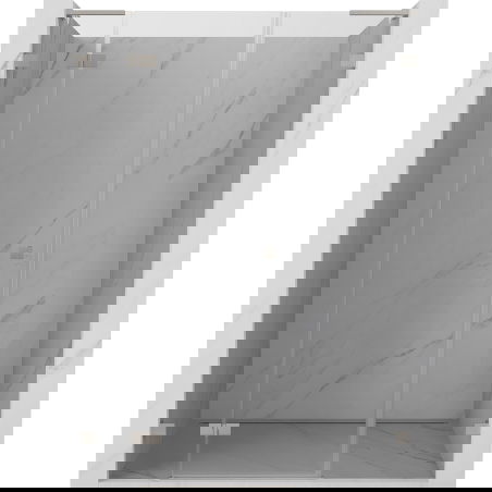 Mexen Lunar L drzwi prysznicowe uchylne lewe 150 cm, transparent, nikiel szczotkowany - 834SL-150-050-97-00-L