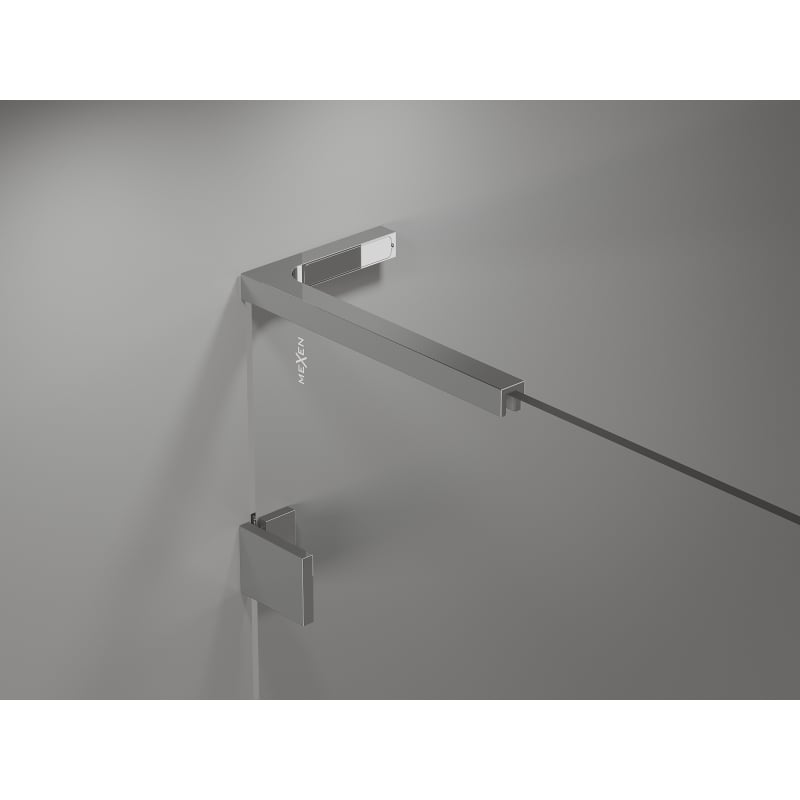 Mexen Lunar L drzwi prysznicowe uchylne prawe 120 cm, transparent, chrom - 834SL-120-050-01-00-P