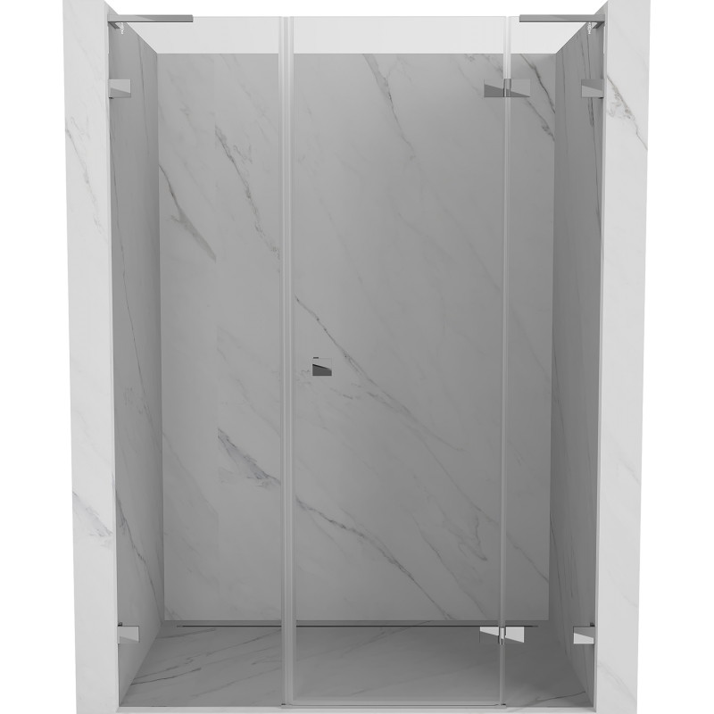 Mexen Lunar L drzwi prysznicowe uchylne prawe 120 cm, transparent, chrom - 834SL-120-050-01-00-P