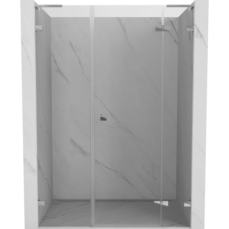 Mexen Lunar L drzwi prysznicowe uchylne prawe 130 cm, transparent, chrom - 834SL-130-050-01-00-P