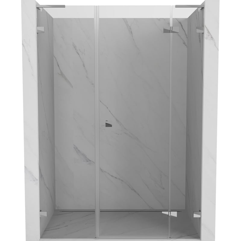 Mexen Lunar L drzwi prysznicowe uchylne prawe 160 cm, transparent, chrom - 834SL-160-050-01-00-P