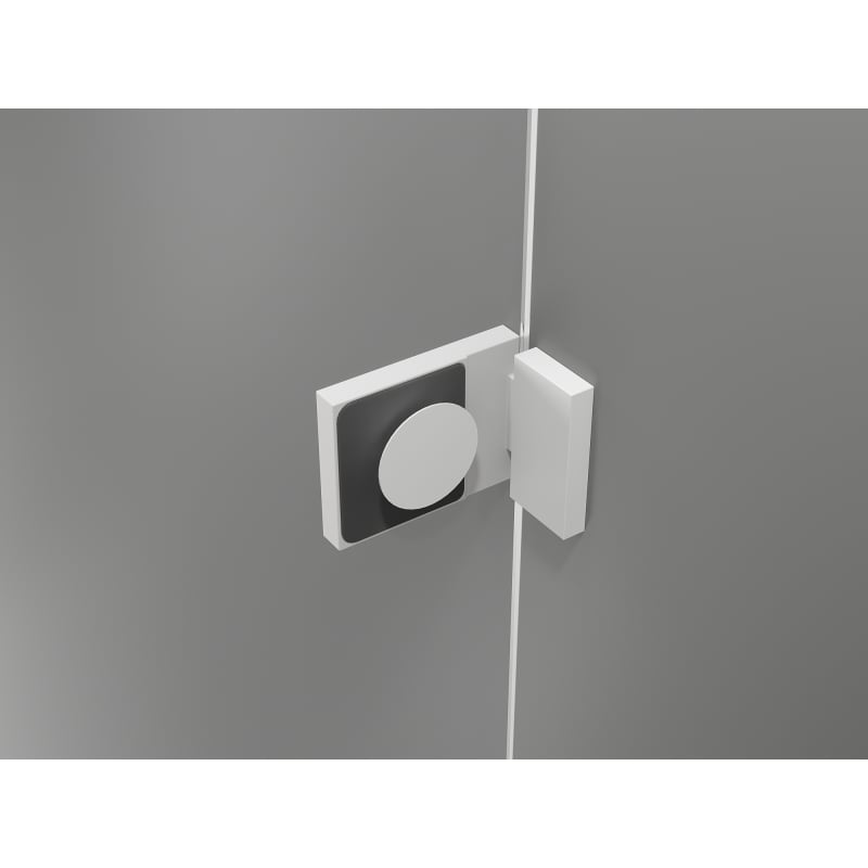 Mexen Lunar L drzwi prysznicowe uchylne prawe 135 cm, transparent, białe - 834SL-135-050-20-00-P