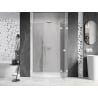 Mexen Lunar L drzwi prysznicowe uchylne prawe 135 cm, transparent, białe - 834SL-135-050-20-00-P