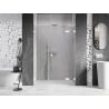 Mexen Lunar L drzwi prysznicowe uchylne prawe 135 cm, transparent, białe - 834SL-135-050-20-00-P