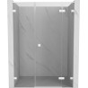Mexen Lunar L drzwi prysznicowe uchylne prawe 140 cm, transparent, białe - 834SL-140-050-20-00-P