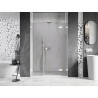 Mexen Lunar L drzwi prysznicowe uchylne prawe 140 cm, transparent, białe - 834SL-140-050-20-00-P
