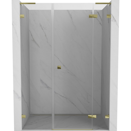 Mexen Lunar L drzwi prysznicowe uchylne prawe 120 cm, transparent, złote - 834SL-120-050-50-00-P