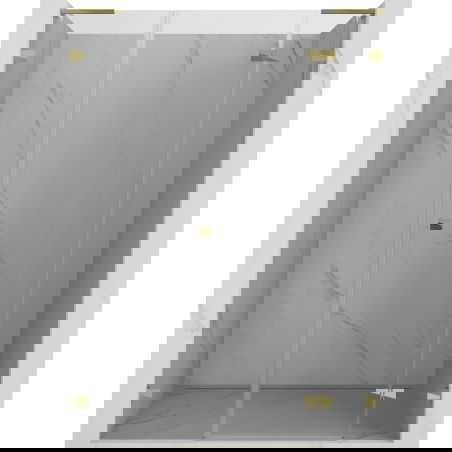 Mexen Lunar L drzwi prysznicowe uchylne prawe 135 cm, transparent, złote - 834SL-135-050-50-00-P
