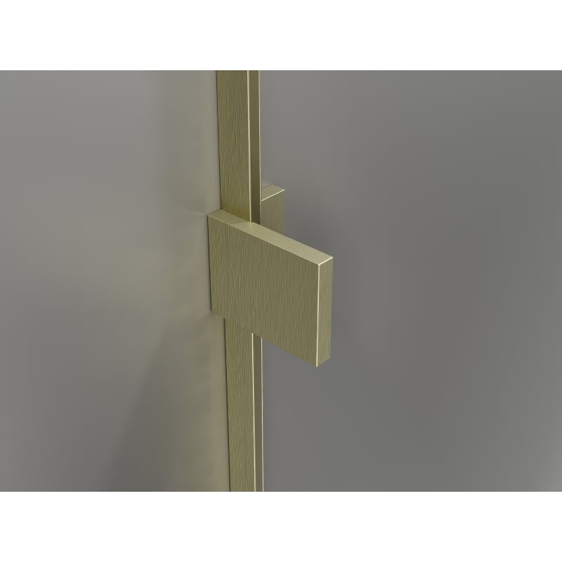 Mexen Lunar parawan nawannowy 2-skrzydłowy lewy 100 x 150 cm, transparent, złoty szczotkowany - 897-100-100-55-00-L