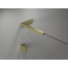 Mexen Lunar L drzwi prysznicowe uchylne prawe 135 cm, transparent, złote szczotkowane - 834SL-135-050-55-00-P