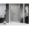 Mexen Lunar L drzwi prysznicowe uchylne prawe 140 cm, transparent, złote szczotkowane - 834SL-140-050-55-00-P