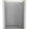 Mexen Lunar L drzwi prysznicowe uchylne prawe 140 cm, transparent, złote szczotkowane - 834SL-140-050-55-00-P