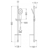 Mexen DQ73 zestaw prysznicowy suwany, czarny - 785734581-70
