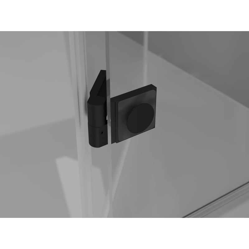 Mexen Lunar parawan nawannowy 2-skrzydłowy lewy 130 x 150 cm, transparent, czarny - 897-130-100-70-00-L