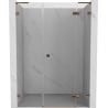 Mexen Lunar L drzwi prysznicowe uchylne prawe 125 cm, transparent, różowe złoto - 834SL-125-050-60-00-P