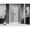 Mexen Lunar L drzwi prysznicowe uchylne prawe 125 cm, transparent, różowe złoto - 834SL-125-050-60-00-P