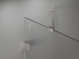 Mexen Lunar parawan nawannowy 2-skrzydłowy lewy 90 x 150 cm, transparent, nikiel szczotkowany - 897-090-100-97-00-L