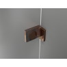 Mexen Lunar L drzwi prysznicowe uchylne prawe 145 cm, transparent, różowe złoto - 834SL-145-050-60-00-P