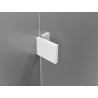 Mexen Lunar parawan nawannowy 2-skrzydłowy prawy 130 x 150 cm, transparent, biały - 897-130-100-20-00-P