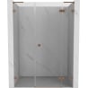 Mexen Lunar L drzwi prysznicowe uchylne prawe 145 cm, transparent, miedź szczotkowana - 834SL-145-050-65-00-P