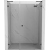 Mexen Lunar L drzwi prysznicowe uchylne prawe 120 cm, transparent, gun gray szczotkowany - 834SL-120-050-66-00-P