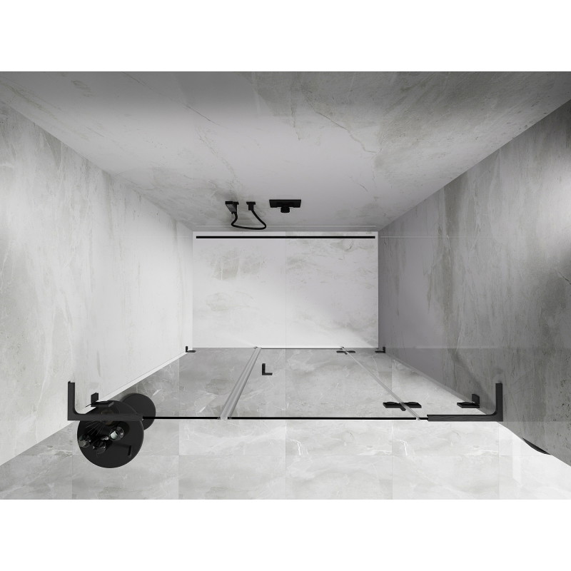 Mexen Lunar L drzwi prysznicowe uchylne prawe 135 cm, transparent, gun gray szczotkowany - 834SL-135-050-66-00-P