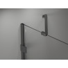 Mexen Lunar parawan nawannowy 2-skrzydłowy prawy 100 x 150 cm, transparent, gun gray szczotkowany - 897-100-100-66-00-P