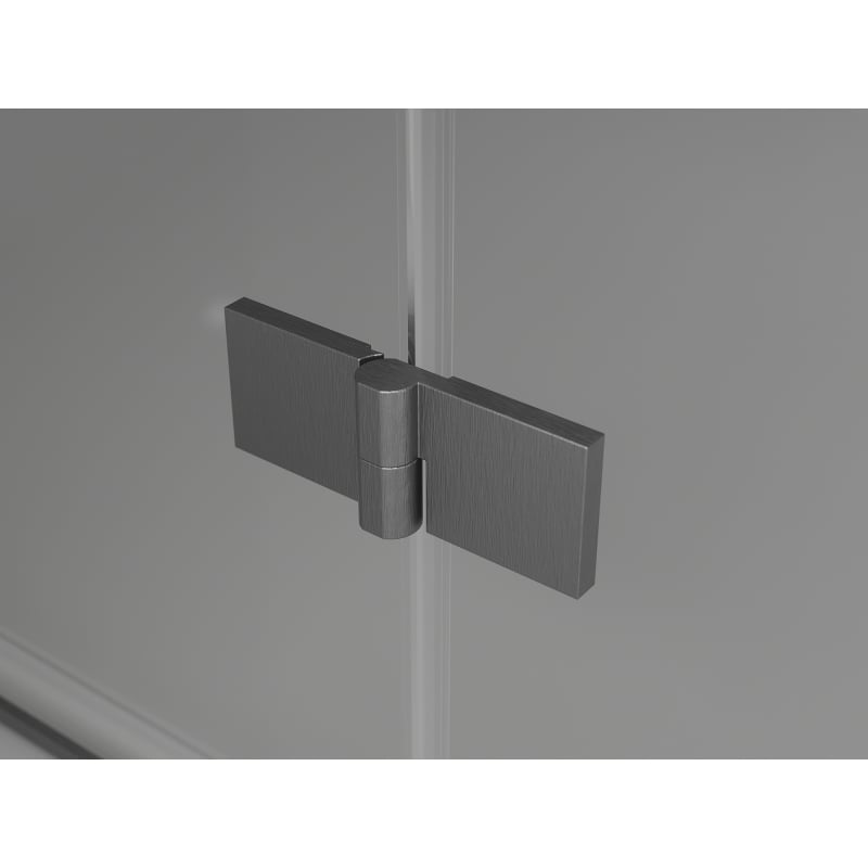 Mexen Lunar parawan nawannowy 2-skrzydłowy prawy 120 x 150 cm, transparent, gun gray szczotkowany - 897-120-100-66-00-P