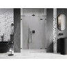 Mexen Lunar L drzwi prysznicowe uchylne prawe 145 cm, transparent, gun gray szczotkowany - 834SL-145-050-66-00-P
