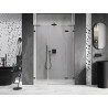Mexen Lunar L drzwi prysznicowe uchylne prawe 160 cm, transparent, gun gray szczotkowany - 834SL-160-050-66-00-P