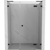 Mexen Lunar L drzwi prysznicowe uchylne prawe 160 cm, transparent, czarne - 834SL-160-050-70-00-P