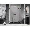 Mexen Lunar L drzwi prysznicowe uchylne prawe 135 cm, transparent, gun metal - 834SL-135-050-95-00-P