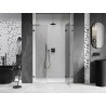 Mexen Lunar L drzwi prysznicowe uchylne prawe 135 cm, transparent, gun metal - 834SL-135-050-95-00-P