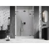 Mexen Lunar L drzwi prysznicowe uchylne prawe 135 cm, transparent, gun metal - 834SL-135-050-95-00-P
