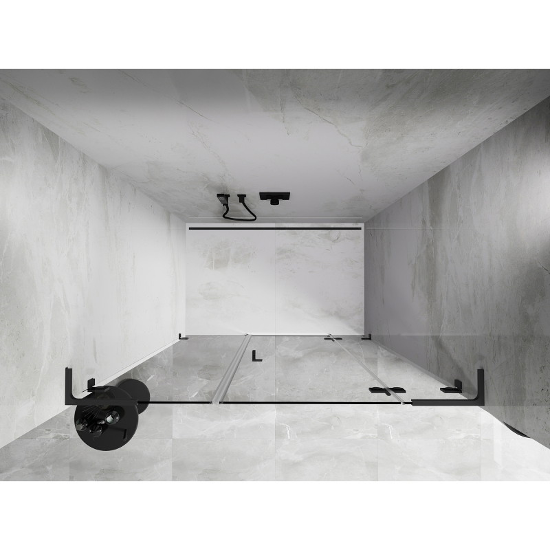Mexen Lunar L drzwi prysznicowe uchylne prawe 150 cm, transparent, gun metal - 834SL-150-050-95-00-P