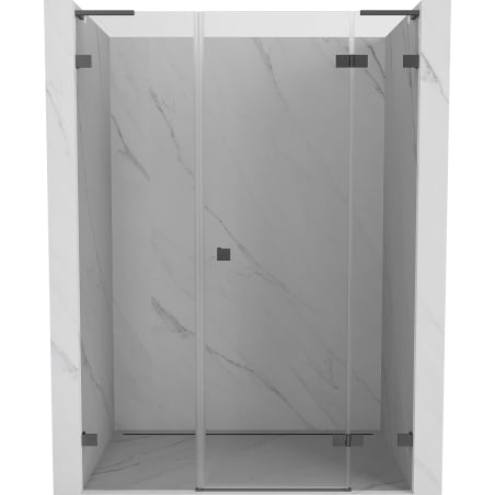 Mexen Lunar L drzwi prysznicowe uchylne prawe 160 cm, transparent, gun metal - 834SL-160-050-95-00-P
