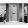 Mexen Lunar L drzwi prysznicowe uchylne prawe 160 cm, transparent, gun metal - 834SL-160-050-95-00-P